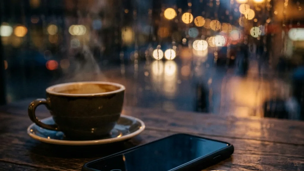 Smartphone and wedding ring on a dark table symbolizing infidelity investigation concerns
